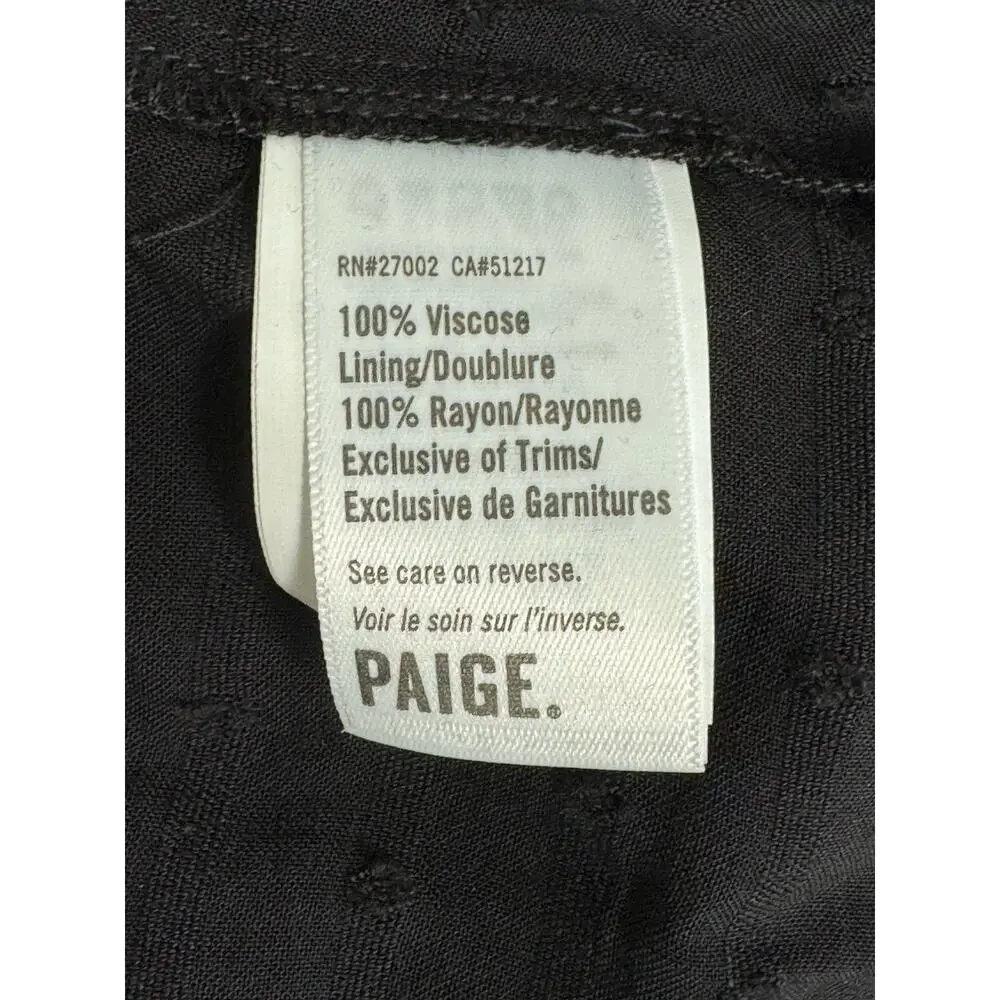 PAIGE Jannah Swiss Dot Mini Dress in‎ Black Size XS